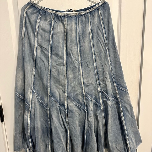 Soft Surroundings Blue Maxi A-Line Skirt - Picture 2 of 6
